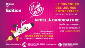 Made in 92, le concours des jeunes entreprises des Hauts-de-Seine : ouverture des candidatures du 2 septembre au 15 octobre !