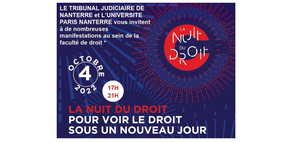4 octobre 2022 : nuit du droit au Tribunal de Nanterre 